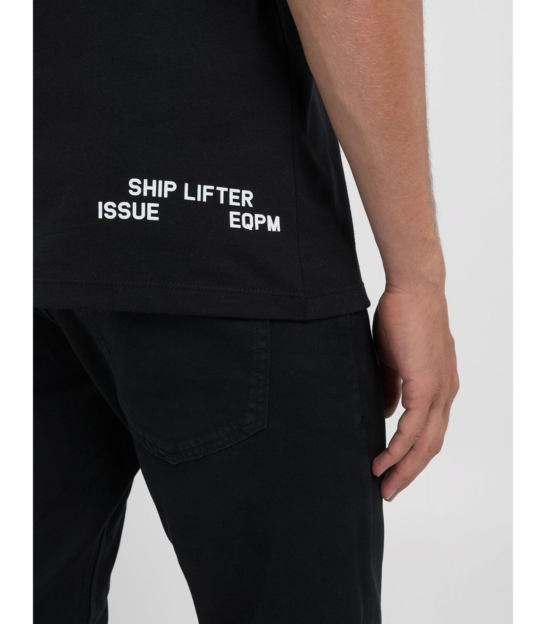 ヘビーピュアコットンジャージーレタリングTシャツ 詳細画像 ブラック 5